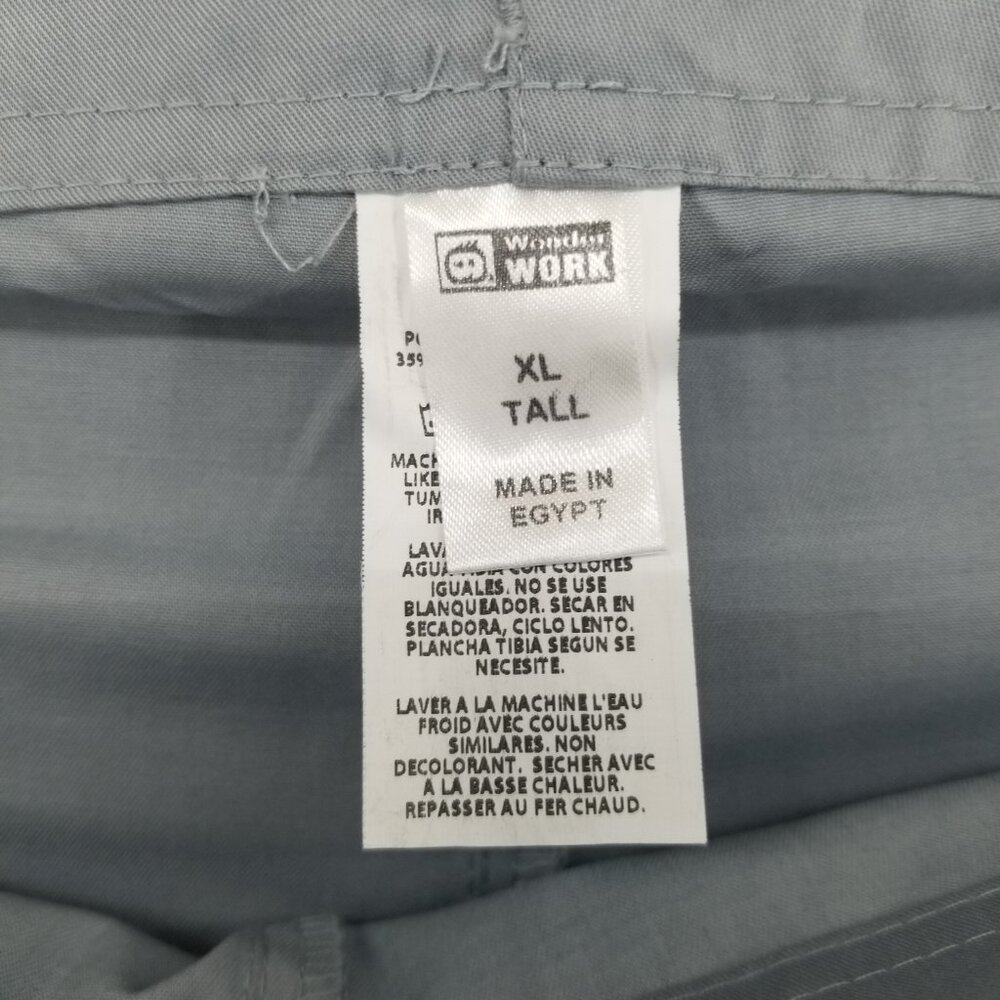 NWT WonderWink WonderWork 500T Unisex Grey Scrub Pant Cargo XL Tall (33") - Picture 4 of 8